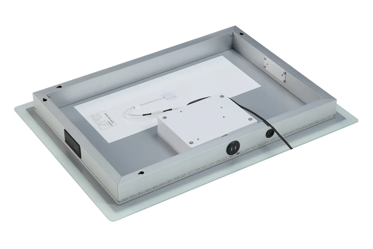 smartLED Illuminated Fog-Free Bathroom Mirror with Built-In Bluetooth Speakers and Dimmer