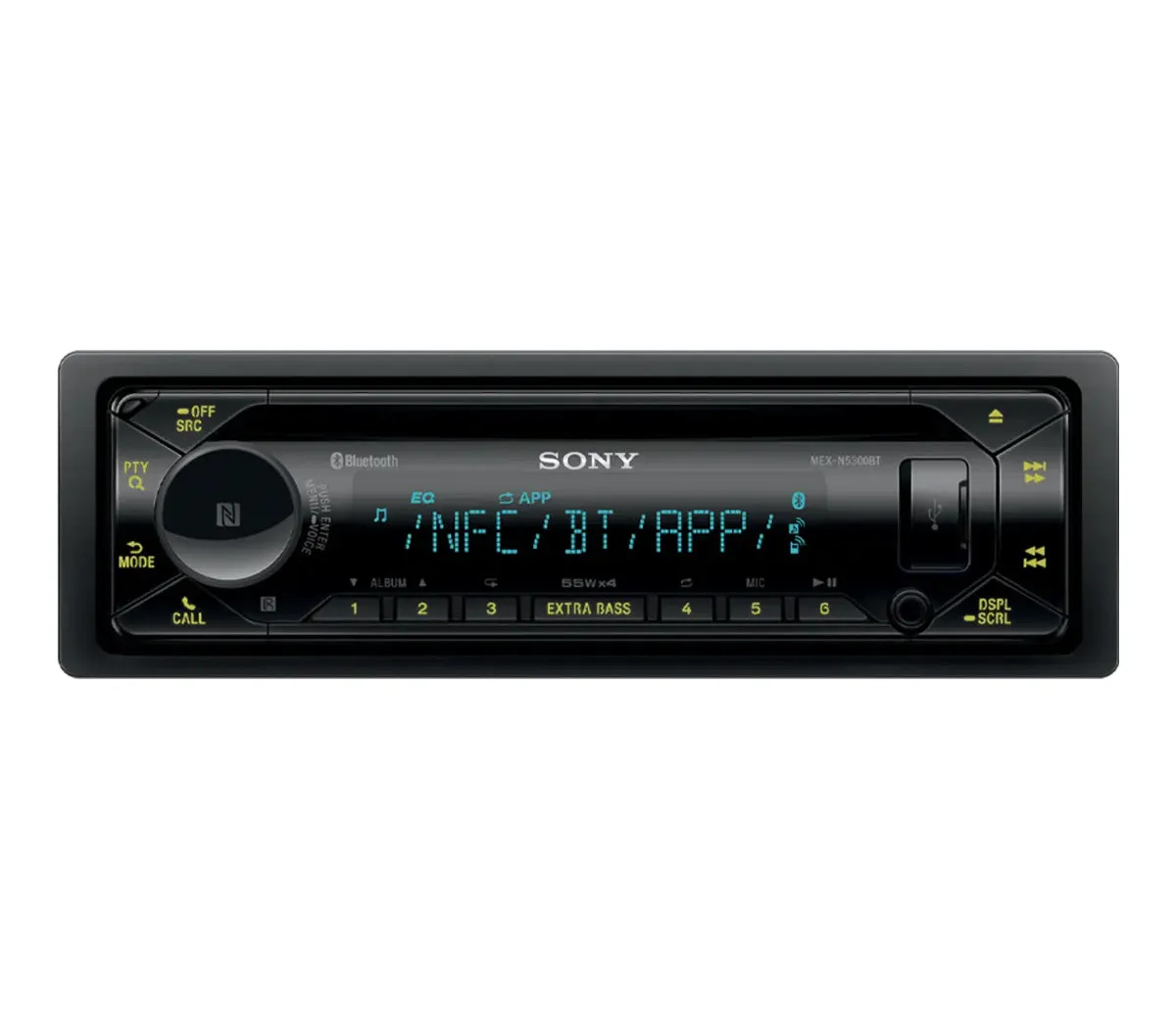 Sony Single DIN CD Player Receiver Bluetooth Wireless USB AUX AM FM MEX-N5300BT