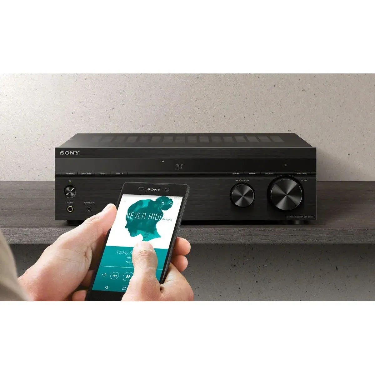 Sony STRDH190 2 Channel Stereo Receiver Phono Inputs and Bluetooth with 2 RCA Cables Combo