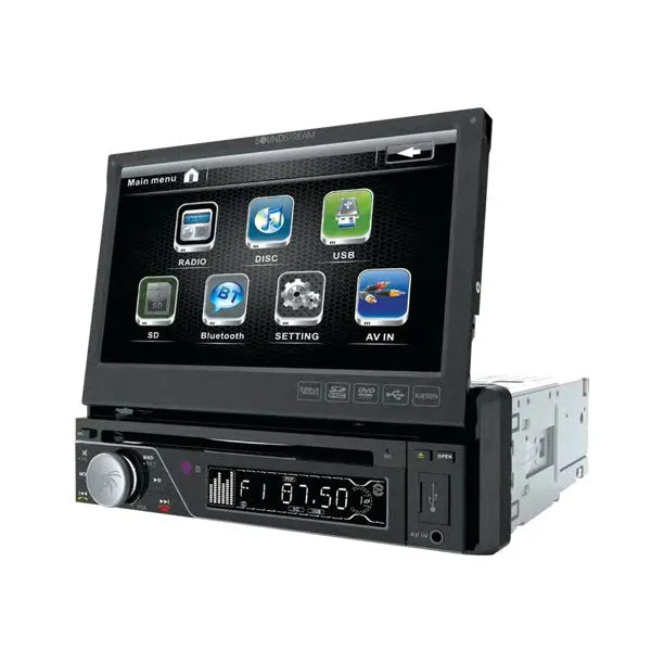 Soundstream Single-Din Bluetooth Stereo DVD Player with 7" w/Android Link