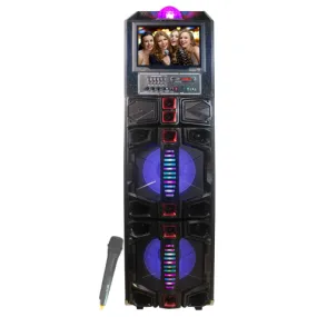 TOPTECH TAB-212 2x12 Inch Bluetooth Rechargeable Speakers with LED Lights