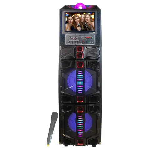 TOPTECH TAB-212 2x12 Inch Bluetooth Rechargeable Speakers with LED Lights