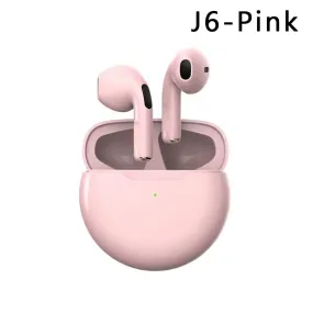 TWS Pro 6 Earphone Bluetooth Headphones with Mic 9D Stereo Hifi Earbuds for Xiaomi Samsung Android Wireless Bluetooth Headset