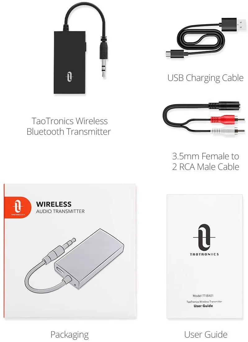 Upgraded Version Portable Bluetooth Transmitter for TV