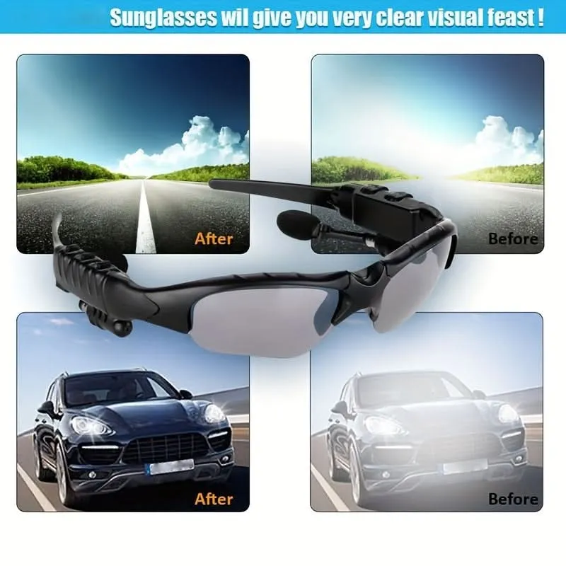 UV Resistant Wireless Sport Glasses with Headset