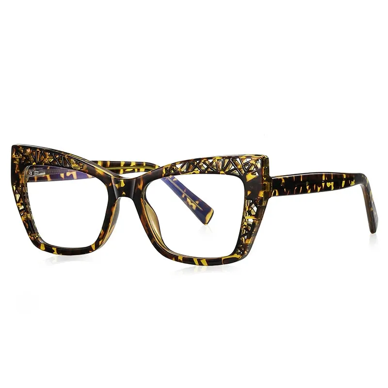 Vicky Womens Full Rim Square Cat Eye Plastic Reading Glasses Pfd2184