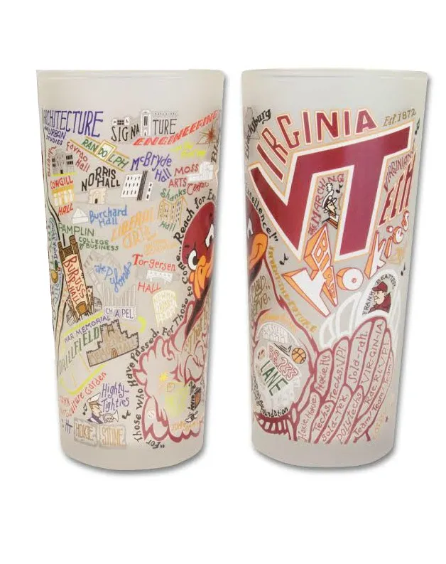 VIRGINIA TECH GLASS BY CATSTUDIO