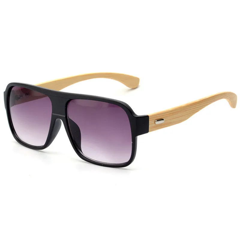 Wooden Square Frame Sunglasses