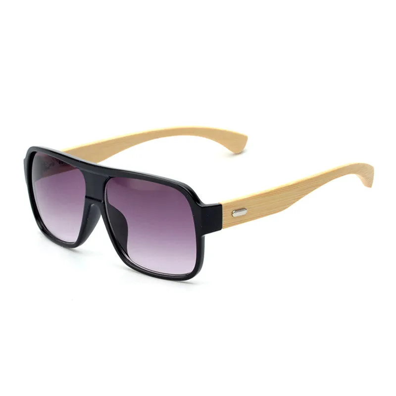 Wooden Square Frame Sunglasses