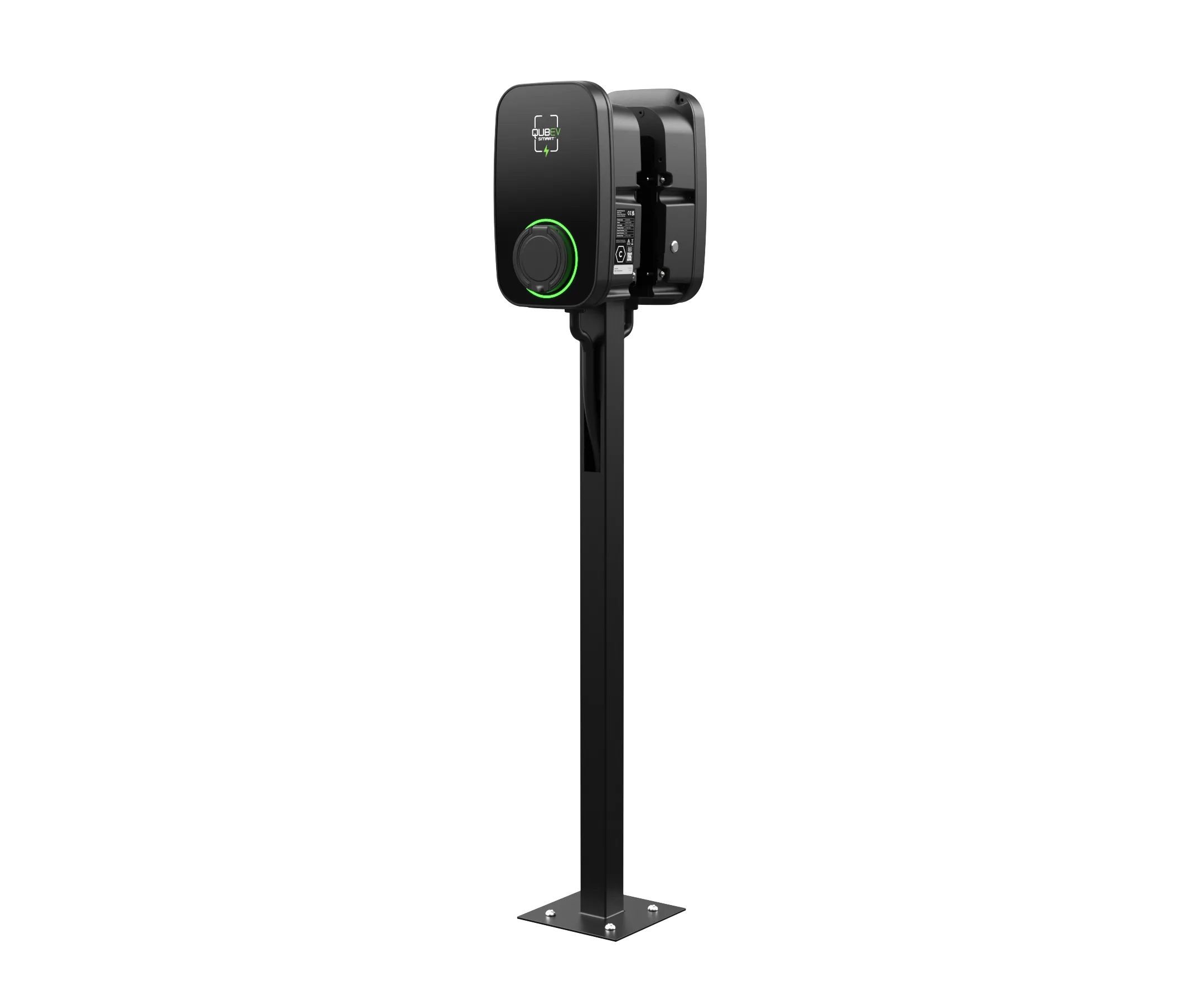 Zura/WallPod/QUBEV Smart Mounting Post | Fits up to 2 Chargers
