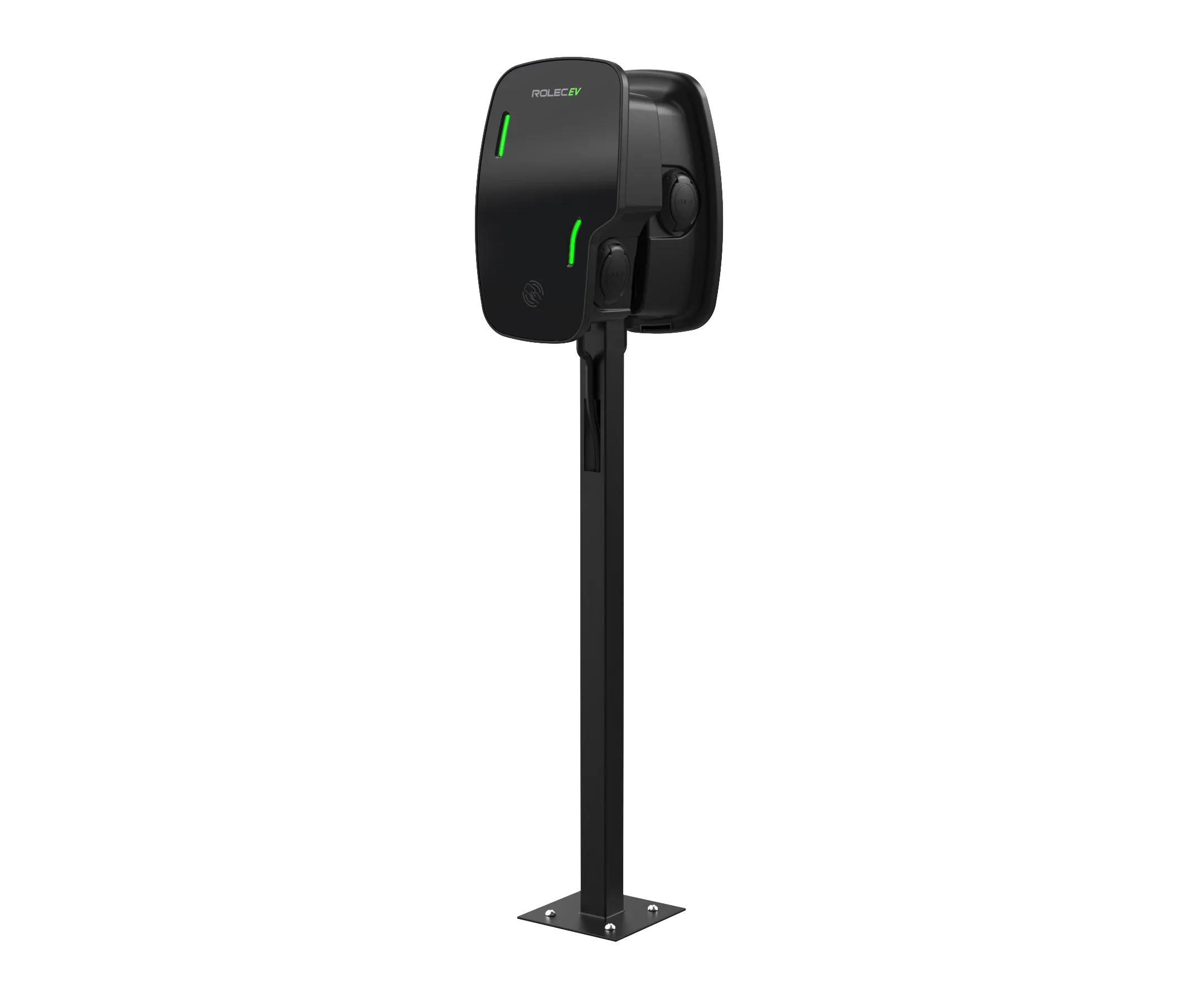 Zura/WallPod/QUBEV Smart Mounting Post | Fits up to 2 Chargers