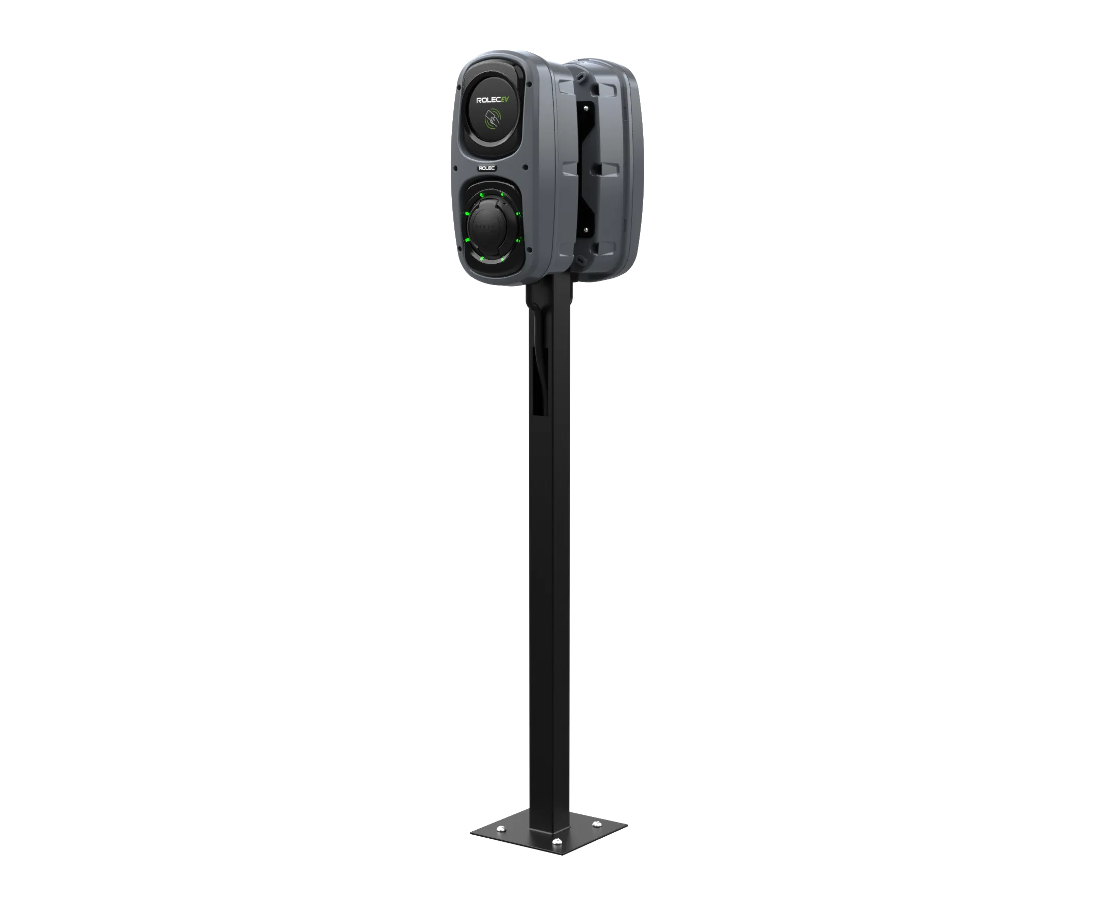 Zura/WallPod/QUBEV Smart Mounting Post | Fits up to 2 Chargers